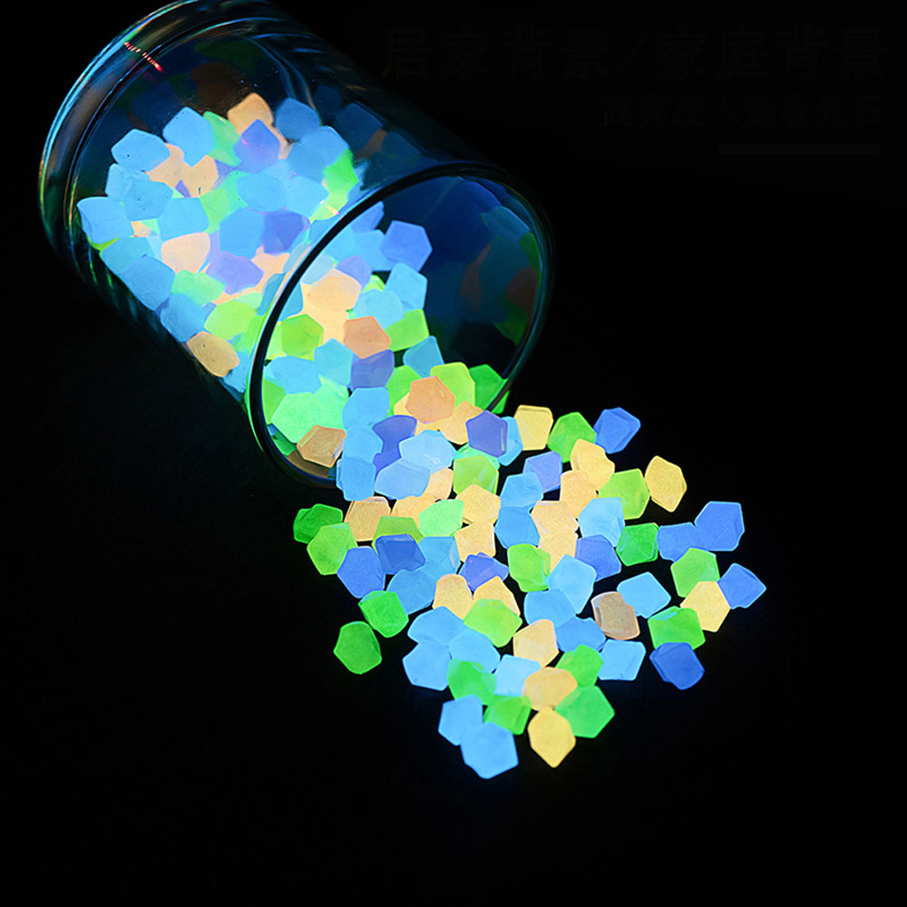 Aquarium Fish Glow In The Dark - 100 adet 14*11mm Koyu Çakıl Taşları