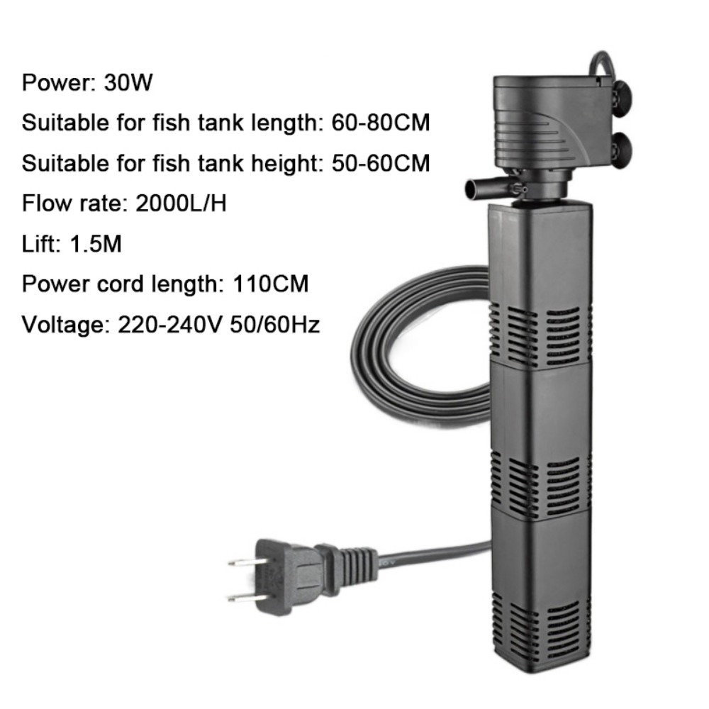 Fish Tank Filter Aquarium - Plastik 3'ü 1 Arada Balık Tankı